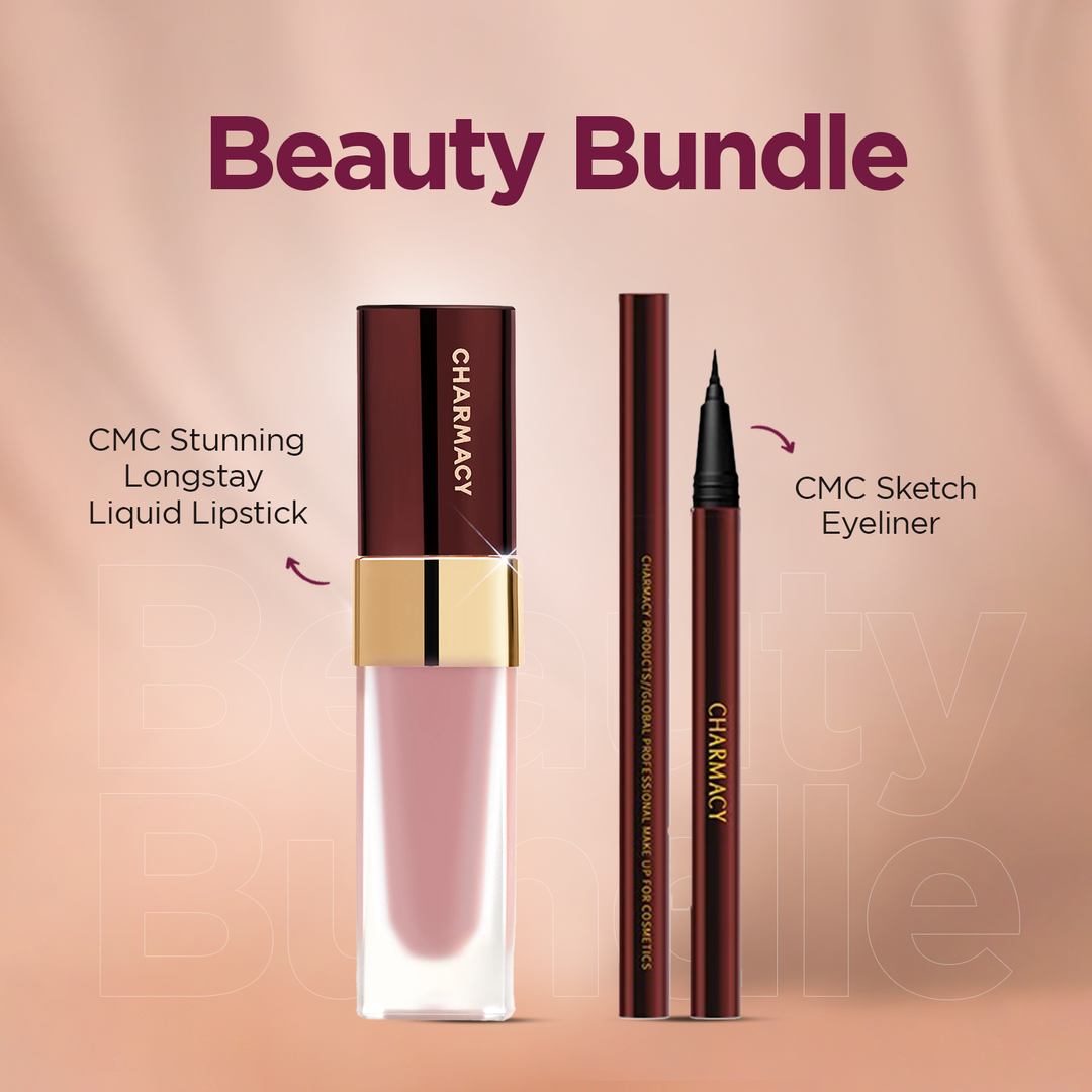 CMC STUNNING LONGSTAY LIQUID LIP+ SKETCH EYELINER - Pack of 2 (Bundle)