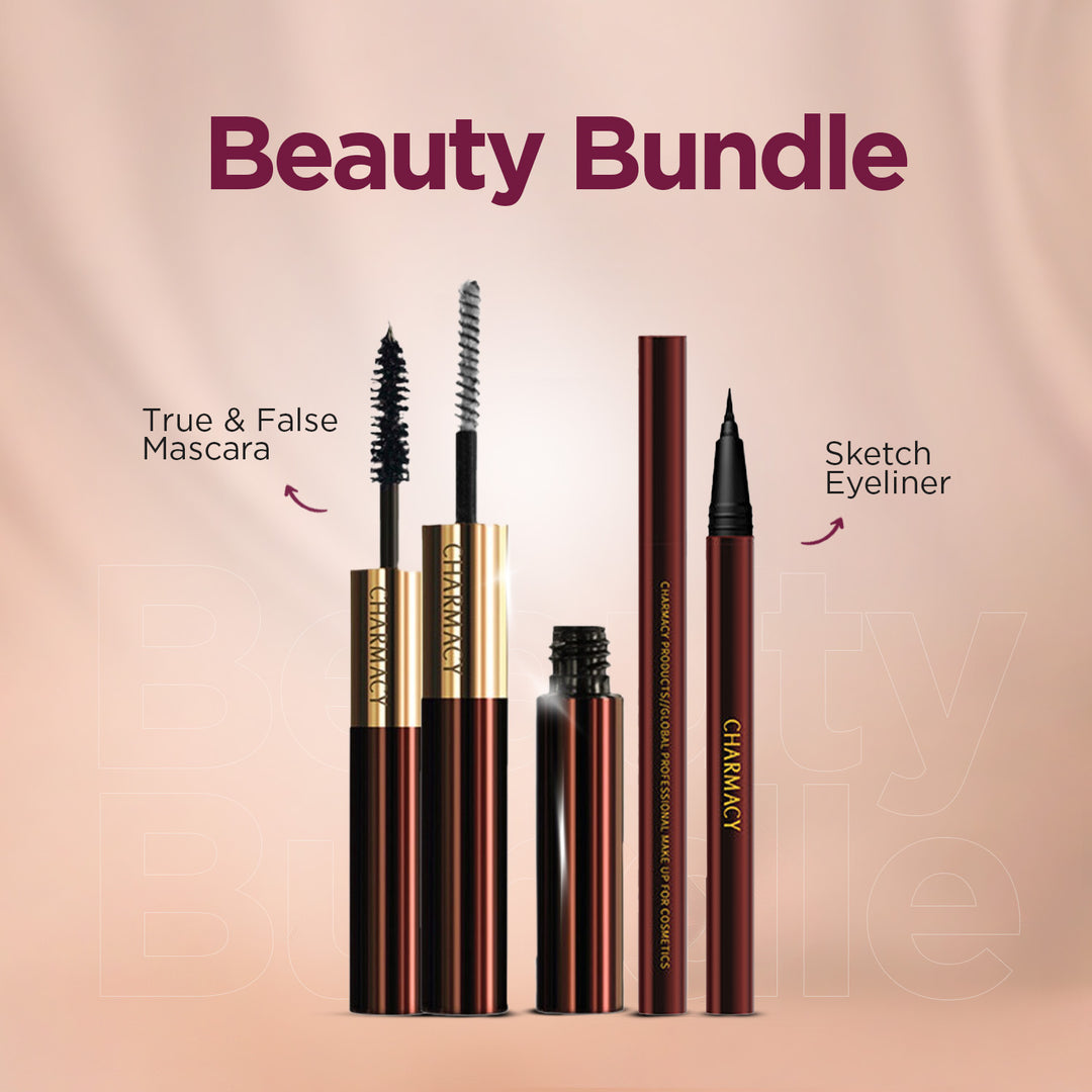 CMC TRUE & FALSE MASCARA + SKETCH EYELINER ( Bundle )