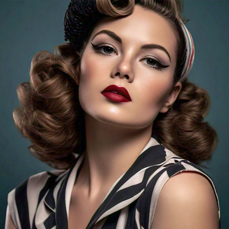 Retro makeup look with bold style and elegance - Charmacy Milano.