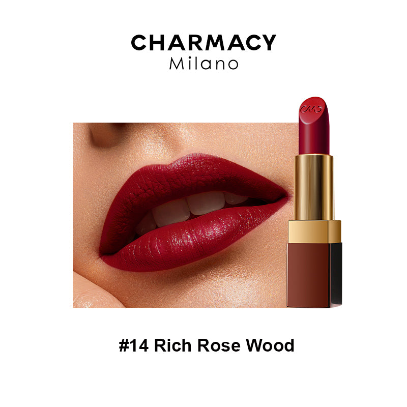 Luxe Crème Lipstick | Charmacy Mialno| Rich Rose Wood Shade 