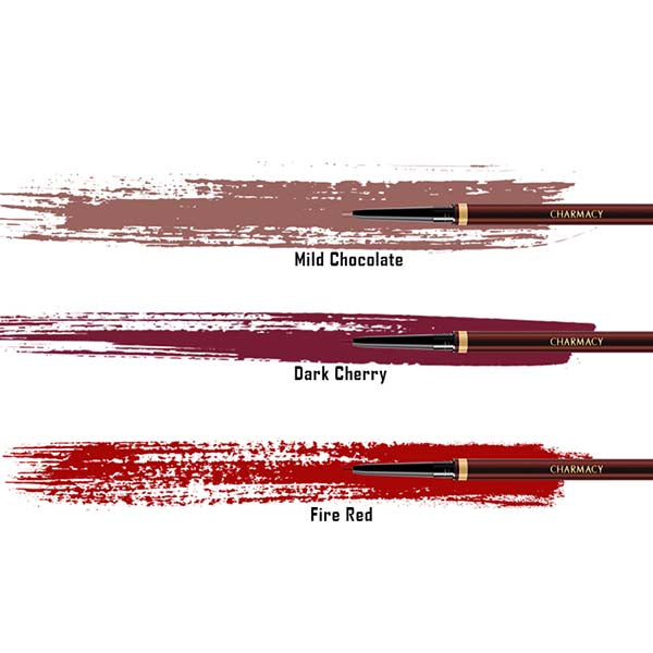 Eyeliner Pencil | Fire Red | Dark Cherry | Mild Chocolate Shade 