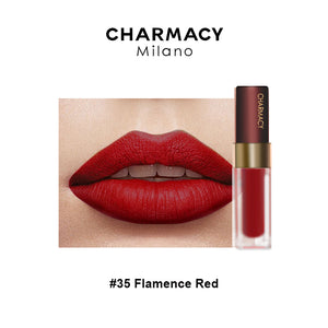 Charmacy Milano | Longlast Liquid Lip | Flamence Red Shade 
