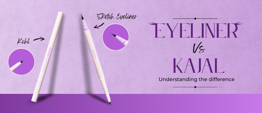 Kajal vs eyeliner comparison for eye makeup| Charmacy Milano