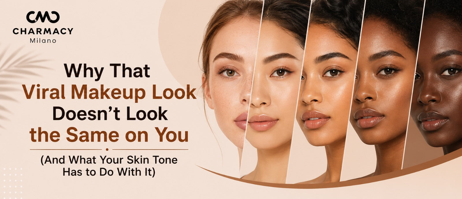 Woman comparing makeup shades to find the best makeup for her skin tone and undertone | Charmacy Milano  