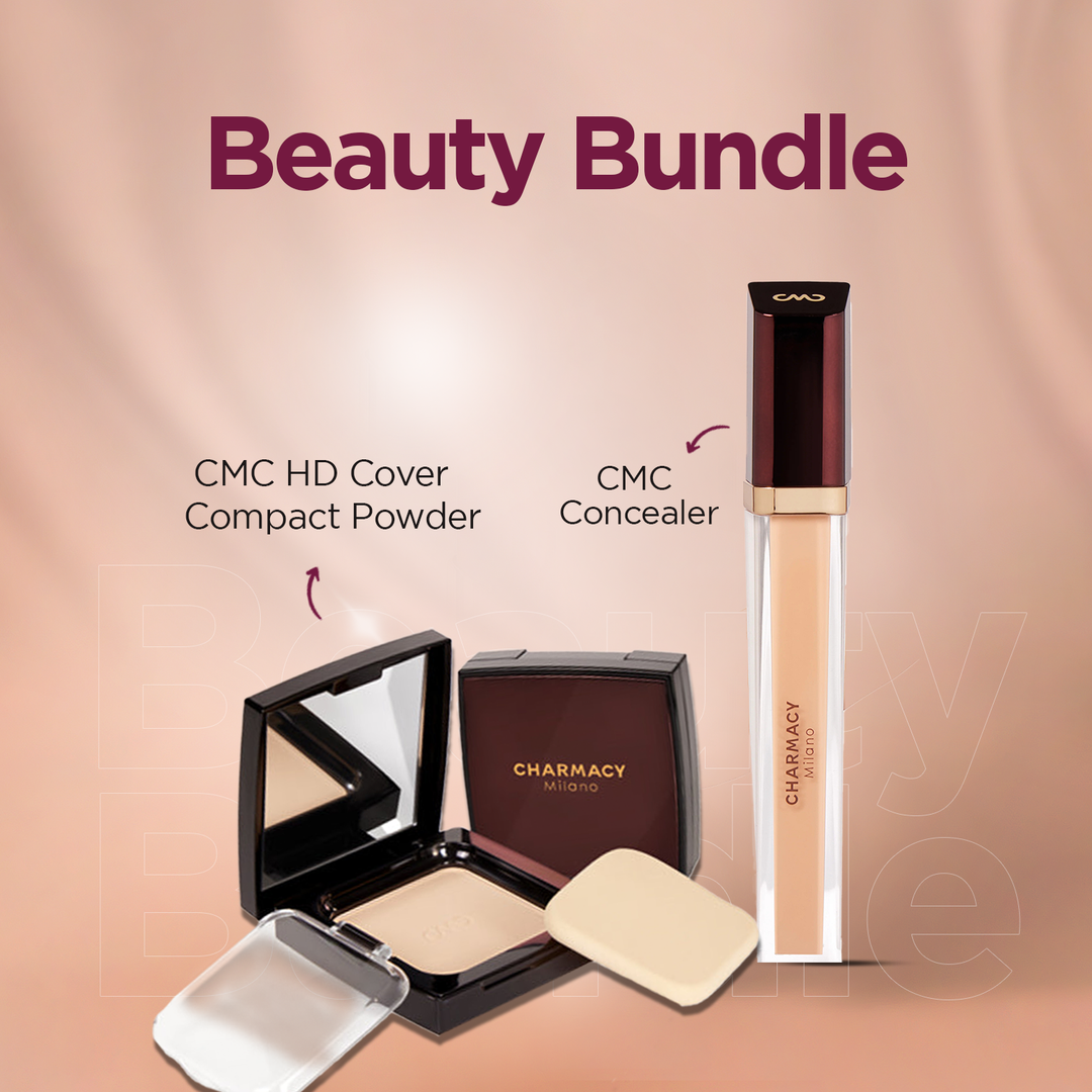 CMC HD Cover Compact Powder+CONCEALER - Pack of 2 (Bundle)