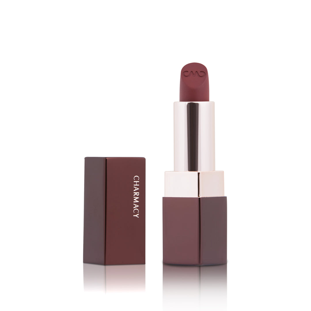 Soft Satin Matte Lipstick for Elegant Look | Charmacy Milano | __color_46-mystic-maroon