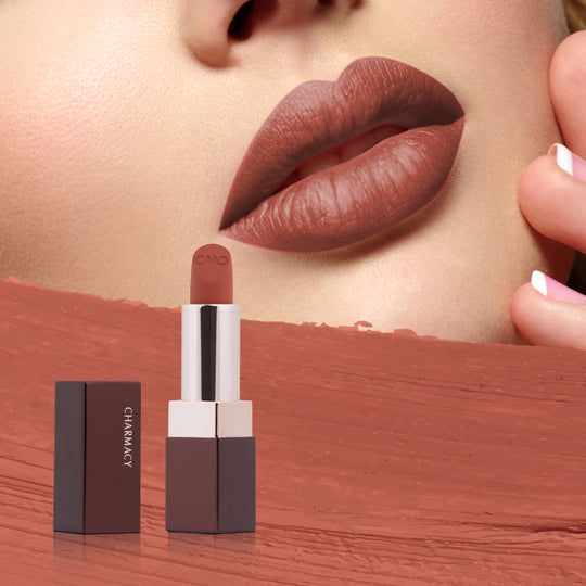 Satin Matte Lipstick | Charmacy Milano Lipstick Shades | __color_47-brown-sugar