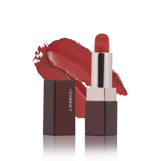 Charmacy Milano Lipstick for Perfect Base | Matte lipstick | __color_52-red-salsa