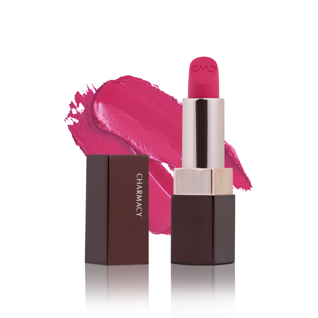 Charmacy Milano Lipstick for Skin Smoothing | Satin Lipstick | __color_53-fiery-rose