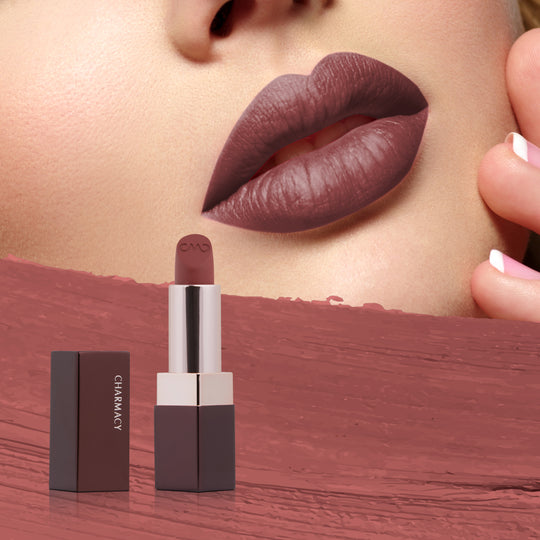 Soft Satin Matte Lipstick for Chic Look | Charmacy Milano | __color_59-fuzzy-wuzzy