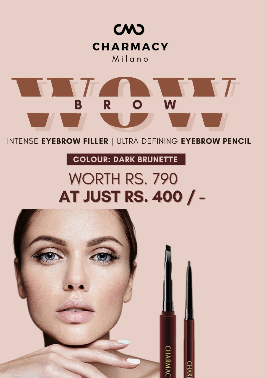 WOW Brow Pencil | Eyebrow Filler | Dark Brunette Shade | Charmacy Milano 